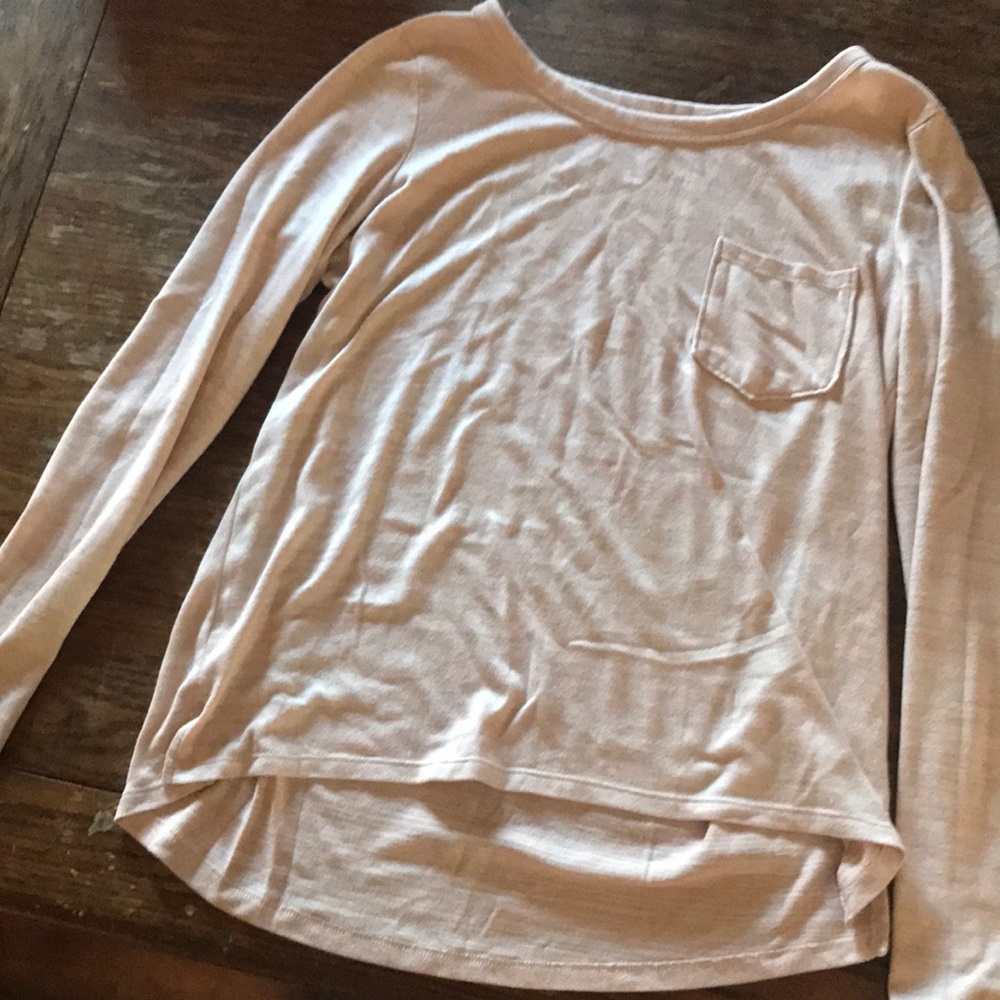 pink long sleeve shirt